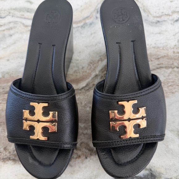 Tory Burch INES Wedge Sandals - Picture 1 of 9